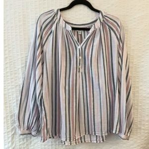 Long sleeve Henley Blouse